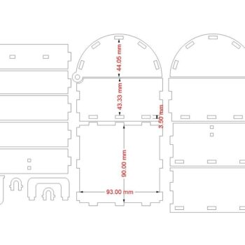 Intra απο ξύλο plywood 3mm-4mm πάχος – Ρηχό κιβώτιο στήθους με λαβή 20x20 cm INTRAVECTRY-MY554132 - Image 2