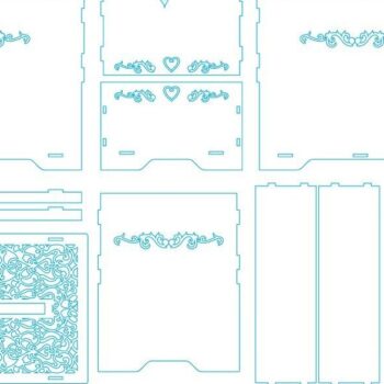 Intra απο ξύλο plywood 3mm-4mm πάχος – Κουτί καρτών για δεξίωση γάμου 30x30 cm INTRAVECTRY-MY554303 - Image 3