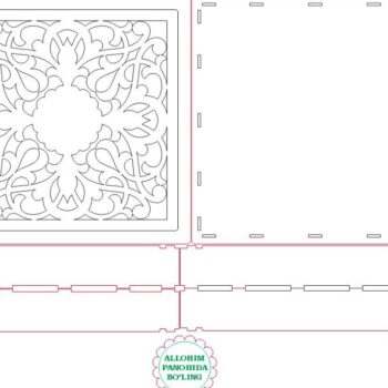 Intra απο ξύλο plywood 3mm-4mm πάχος – Ξύλινο κουτί προσευχής με λουλουδάτο καπάκι 30x30 cm INTRAVECTRY-MY558845 - Image 2