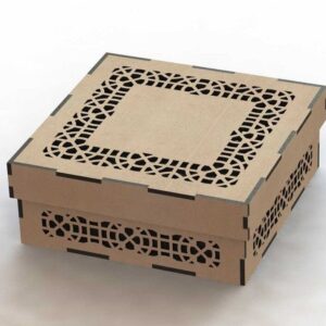 Intra απο ξύλο plywood 3mm-4mm πάχος – Ξύλινο τετράγωνο κουτί με ξύλο μοτίβου αποκοπής 10x10 cm INTRAVECTRY-MY546338