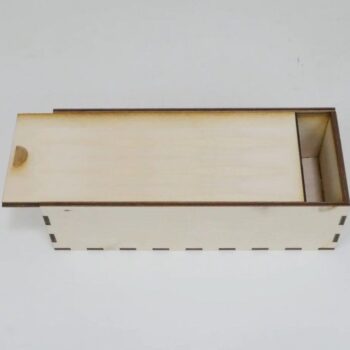 Intra απο ξύλο plywood 3mm-4mm πάχος – Ξύλινο Μολυβοκούτι με Συρόμενο Καπάκι Λίμα 25x25 cm INTRAVECTRY-MY554402 - Image 1