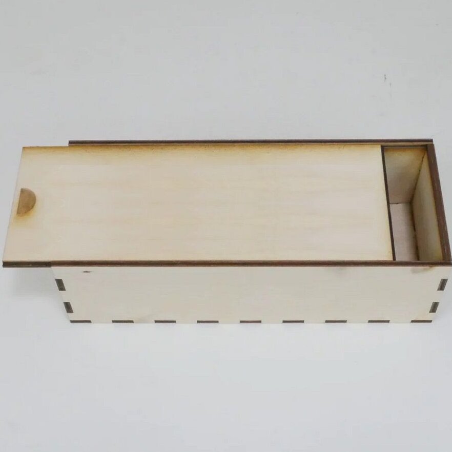 Intra απο ξύλο plywood 3mm-4mm πάχος – Ξύλινο Μολυβοκούτι με Συρόμενο Καπάκι Λίμα 20x25 cm INTRAVECTRY-MY546061