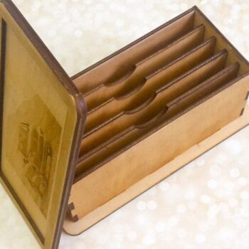 Intra απο ξύλο plywood 3mm-4mm πάχος – ξύλο Multi Part Money Box 20x20 cm INTRAVECTRY-MY558773 - Image 1