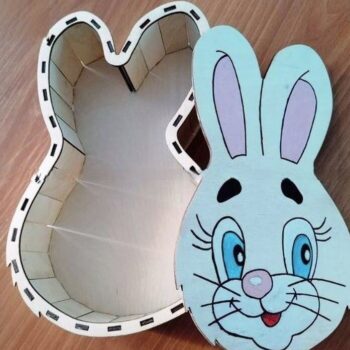 Intra απο ξύλο plywood 3mm-4mm πάχος – ξύλο δώρου Πάσχα Μπάνι 15x20 cm INTRAVECTRY-MY547750 - Image 1