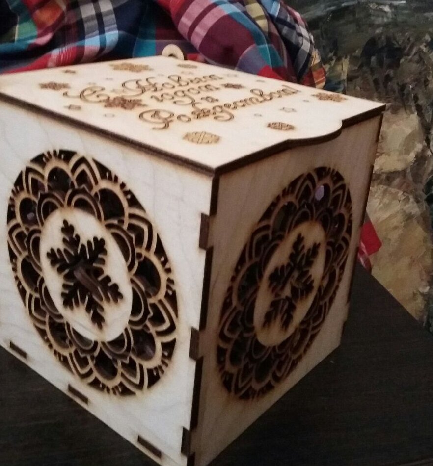 Intra απο ξύλο plywood 3mm-4mm πάχος – Εξατομικευμένη Βαθιά Κουτί δώρου με λίμα με αρθρωτό καπάκι 12x15 cm INTRAVECTRY-MY557048