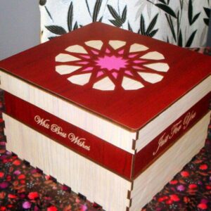 Intra απο ξύλο plywood 3mm-4mm πάχος – Εξατομικευμένο ξύλο τετράγωνης συσκευασίας δώρου 12x15 cm INTRAVECTRY-MY554472