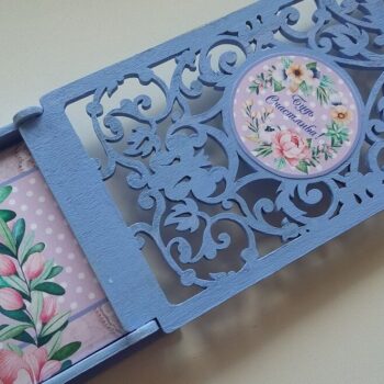 Intra απο ξύλο plywood 3mm-4mm πάχος – ξύλο Ξύλινο Προσκλητήριο Κουτί 15x15 cm INTRAVECTRY-MY546073 - Image 3