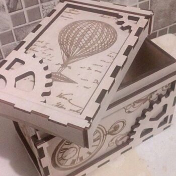 Intra απο ξύλο plywood 3mm-4mm πάχος – ξύλο κουτιού συσκευασίας με χαραγμένο ξύλο Steampunk 40x40 cm INTRAVECTRY-MY558299 - Image 1