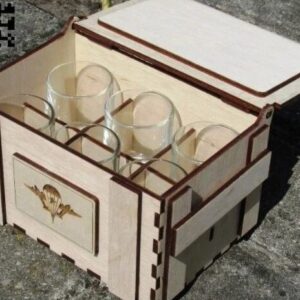 Intra απο ξύλο plywood 3mm-4mm πάχος – ξύλο Ξύλινο κουτί συσκευασίας 6 γυαλιού 15x20 cm INTRAVECTRY-MY546085