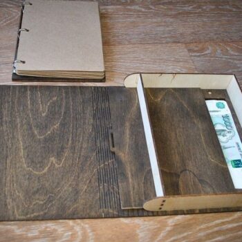 Intra απο ξύλο plywood 3mm-4mm πάχος – ξύλο Ξύλινου Βιβλίου Χρηματοκιβώτιο 20x20 cm INTRAVECTRY-MY546086 - Image 4