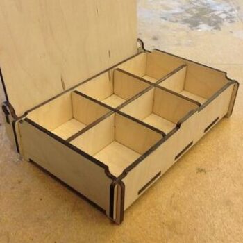 Intra απο ξύλο plywood 3mm-4mm πάχος – Ξύλινο κουτί έξι τμημάτων με λίμα με αρθρωτό καπάκι 30x35 cm INTRAVECTRY-MY546087 - Image 1