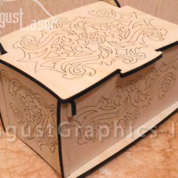 Intra απο ξύλο plywood 3mm-4mm πάχος – ξύλο αναμνηστικού κουτιού με floral χαραγμένο 45x50 cm INTRAVECTRY-MY546089 - Image 1