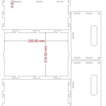 Intra απο ξύλο plywood 3mm-4mm πάχος – Κάδος αποθήκευσης Ξύλινο καλάθι κουτί με λίμα λαβής 30x35 cm INTRAVECTRY-MY546094 - Image 2