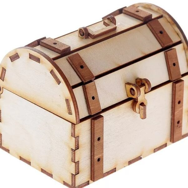 Intra απο ξύλο plywood 3mm-4mm πάχος – ξύλο κουτιού αποθήκευσης σεντούκι θησαυρού ξύλου 12x15 cm INTRAVECTRY-MY546095