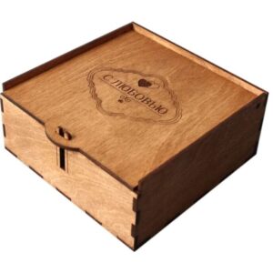 Intra απο ξύλο plywood 3mm-4mm πάχος – Ξύλινο κουτί με αρθρωτό καπάκι και λίμα κλειδαριάς 10x10 cm INTRAVECTRY-MY546360