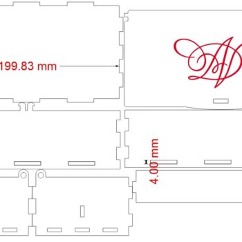 Intra απο ξύλο plywood 3mm-4mm πάχος – Ξύλινο κουτί με αρθρωτό καπάκι και λίμα κλειδαριάς 35x40 cm INTRAVECTRY-MY558305 - Image 2