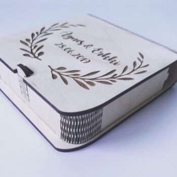 Intra απο ξύλο plywood 3mm-4mm πάχος – ξύλο Ξύλινο Κουτί άλμπουμ φωτογραφιών γάμου 25x25 cm INTRAVECTRY-MY546098 - Image 1