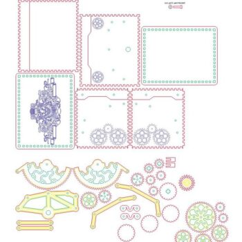 Intra απο ξύλο plywood 3mm-4mm πάχος – ξύλο Mechanical Gear Treasure Box 3D Ξύλο παζλ για ενήλικες 25x25 cm INTRAVECTRY-MY546100 - Image 4