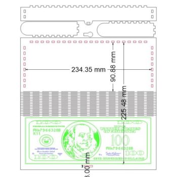 Intra απο ξύλο plywood 3mm-4mm πάχος – ξύλο κιβωτίου δώρου με κάτοχο χρημάτων 100 δολαρίων 10x10 cm INTRAVECTRY-MY546101 - Image 2
