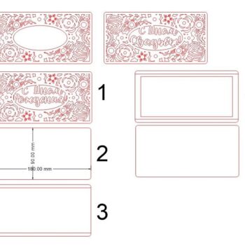 Intra απο ξύλο plywood 3mm-4mm πάχος – ξύλο δώρου σε φάκελο με χρήματα 45x50 cm INTRAVECTRY-MY546109 - Image 2