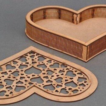 Intra απο ξύλο plywood 3mm-4mm πάχος – ξύλο δώρου για την Ημέρα του Αγίου Βαλεντίνου σε σχήμα καρδιάς 25x30 cm INTRAVECTRY-MY546110 - Image 1