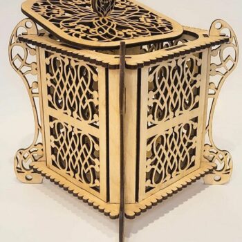 Intra απο ξύλο plywood 3mm-4mm πάχος – ξύλο Classic Fretwork Tea House 40x45 cm INTRAVECTRY-MY546111 - Image 1