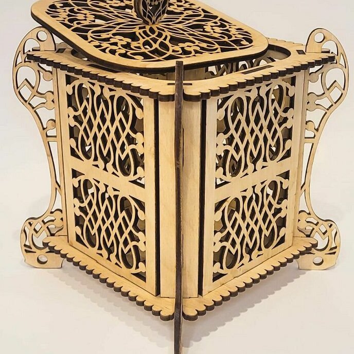 Intra απο ξύλο plywood 3mm-4mm πάχος – ξύλο Classic Fretwork Tea House 40x45 cm INTRAVECTRY-MY546111