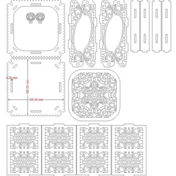 Intra απο ξύλο plywood 3mm-4mm πάχος – ξύλο Classic Fretwork Tea House 40x45 cm INTRAVECTRY-MY546111 - Image 2