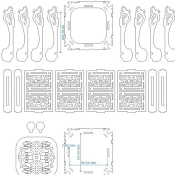Intra απο ξύλο plywood 3mm-4mm πάχος – Αρχειοθήκη τσαγιού αντίκα 15x20 cm INTRAVECTRY-MY546112 - Image 4