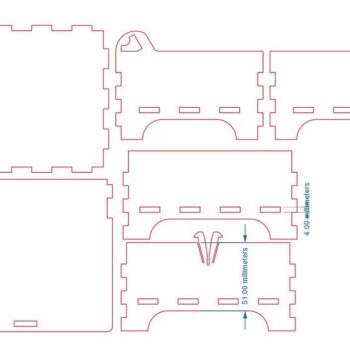 Intra απο ξύλο plywood 3mm-4mm πάχος – Ξύλινο τετράγωνο κουτί αποθήκευσης με λίμα με αρθρωτό καπάκι 30x30 cm INTRAVECTRY-MY557061 - Image 2