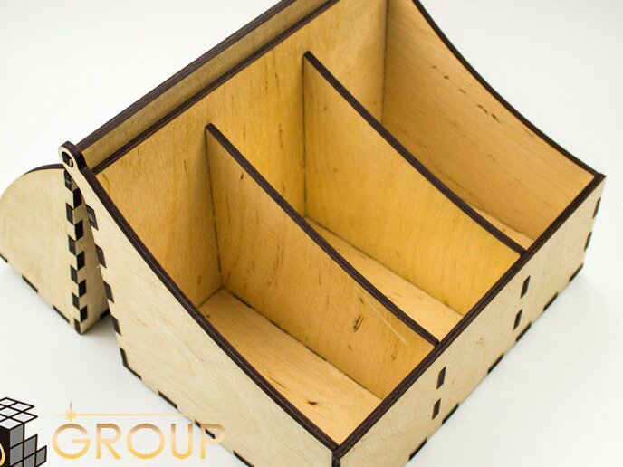 Intra απο ξύλο plywood 3mm-4mm πάχος – ξύλο κουτιού αποθήκευσης με αρθρωτό καπάκι Ξύλινο φακελάκι τσαγιού Organizer 50x60 cm INTRAVECTRY-MY557063