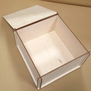 Intra απο ξύλο plywood 3mm-4mm πάχος – Ξύλινο κουτί αποθήκευσης με λίμα με αρθρωτό καπάκι 25x30 cm INTRAVECTRY-MY546131