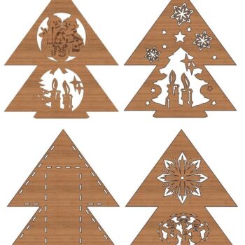 Intra απο ξύλο plywood 3mm-4mm πάχος – ξύλο κιβωτίων συσκευασίας δώρου Χριστουγεννιάτικου δέντρου 30x30 cm INTRAVECTRY-MY546141 - Image 3