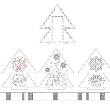 Intra απο ξύλο plywood 3mm-4mm πάχος – ξύλο κιβωτίων συσκευασίας δώρου Χριστουγεννιάτικου δέντρου 30x30 cm INTRAVECTRY-MY546141 - Image 4