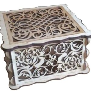 Intra απο ξύλο plywood 3mm-4mm πάχος – ξύλο Ξύλινου κουτιού Floral Cutout 40x40 cm INTRAVECTRY-MY557519