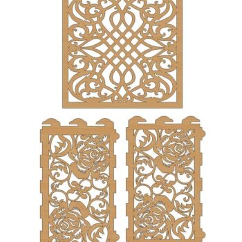 Intra απο ξύλο plywood 3mm-4mm πάχος – ξύλο Ξύλινου κουτιού Floral Cutout 40x40 cm INTRAVECTRY-MY557519 - Image 2