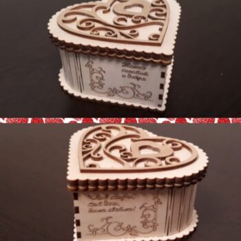 Intra απο ξύλο plywood 3mm-4mm πάχος – ξύλο Ξύλινου κουτιού δώρου σε σχήμα καρδιάς 30x30 cm INTRAVECTRY-MY556823 - Image 1