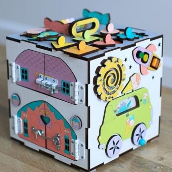 Intra απο ξύλο plywood 3mm-4mm πάχος – ξύλο Montessori Busy Board Box 40x45 cm INTRAVECTRY-MY554894 - Image 1