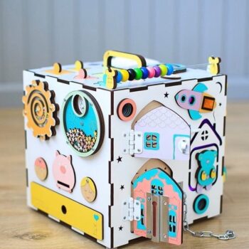 Intra απο ξύλο plywood 3mm-4mm πάχος – ξύλο Montessori Busy Board Box 40x45 cm INTRAVECTRY-MY554894 - Image 2