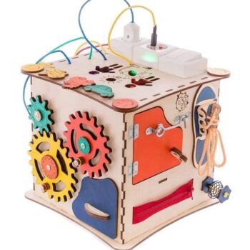 Intra απο ξύλο plywood 3mm-4mm πάχος – ξύλο Montessori Busy Board Box 40x45 cm INTRAVECTRY-MY554894 - Image 4