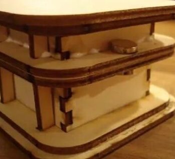 Intra απο ξύλο plywood 3mm-4mm πάχος – ξύλο Living Hinge Puzzle Box 10x10 cm INTRAVECTRY-MY546158 - Image 3