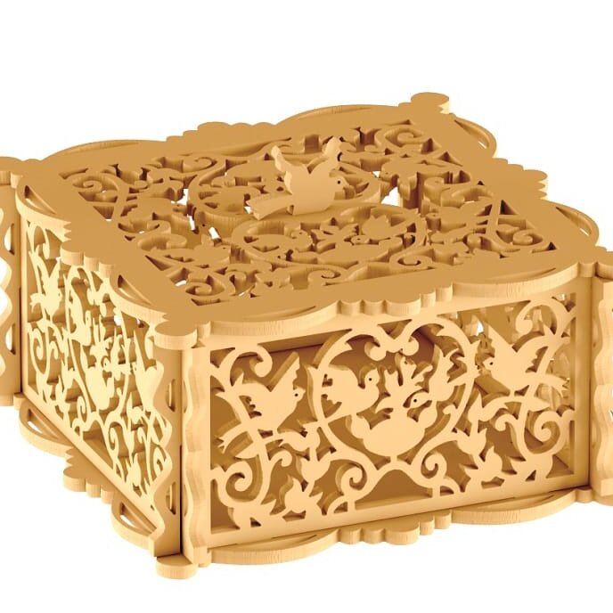 Intra απο ξύλο plywood 3mm-4mm πάχος – Κύλιση Πριόνισε το τετράγωνο μοτίβο κοσμηματοπωλείου ξύλου 20x25 cm INTRAVECTRY-MY546160