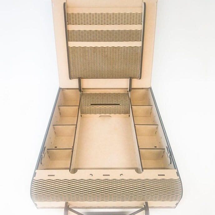 Intra απο ξύλο plywood 3mm-4mm πάχος – ξύλο Portable Organizer Box 15x15 cm INTRAVECTRY-MY546167