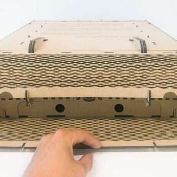 Intra απο ξύλο plywood 3mm-4mm πάχος – ξύλο Portable Organizer Box 15x15 cm INTRAVECTRY-MY546167 - Image 4