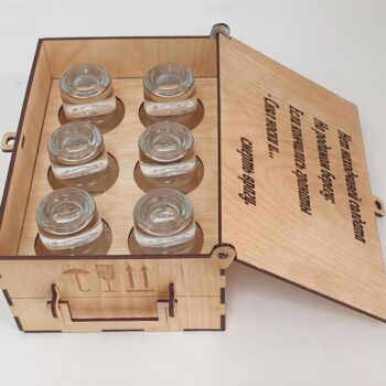 Intra απο ξύλο plywood 3mm-4mm πάχος – ξύλο συσκευασίας κουτιού για ποτήρια 10x10 cm INTRAVECTRY-MY555299 - Image 4