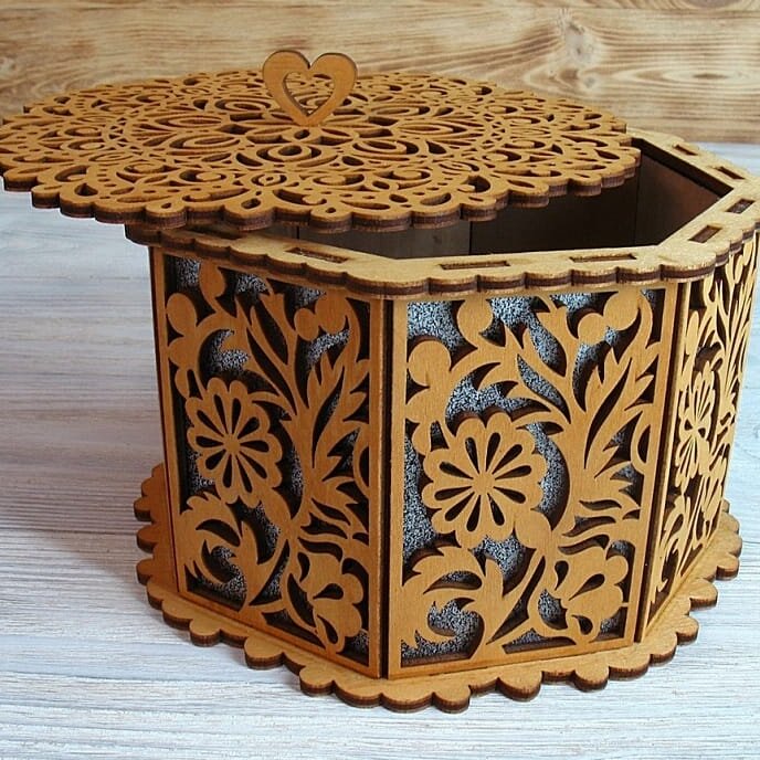 Intra απο ξύλο plywood 3mm-4mm πάχος – Διακοσμητικό οκτάγωνο κοσμηματοκιβώτιο 30x30 cm INTRAVECTRY-MY546173