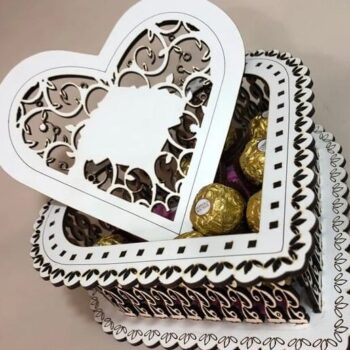 Intra απο ξύλο plywood 3mm-4mm πάχος – Εξατομικευμένο ξύλο Ξύλινης συσκευασίας δώρου σε σχήμα καρδιάς 30x35 cm INTRAVECTRY-MY560598 - Image 1