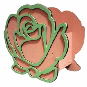 Intra απο ξύλο plywood 3mm-4mm πάχος – ξύλο ξύλινο κουτί λουλουδιών σε σχήμα τριαντάφυλλου 20x25 cm INTRAVECTRY-MY546184