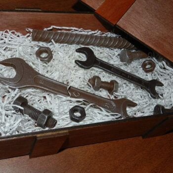 Intra απο ξύλο plywood 3mm-4mm πάχος – Ξύλινη εργαλειοθήκη χωρίς αυλακώσεις 25x15x6cm ξύλο προτύπου 40x45 cm INTRAVECTRY-MY546201 - Image 1