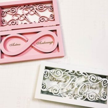 Intra απο ξύλο plywood 3mm-4mm πάχος – Ξύλινο κιβώτιο για τη βέρα για ζευγάρια 35x40 cm INTRAVECTRY-MY555807 - Image 1